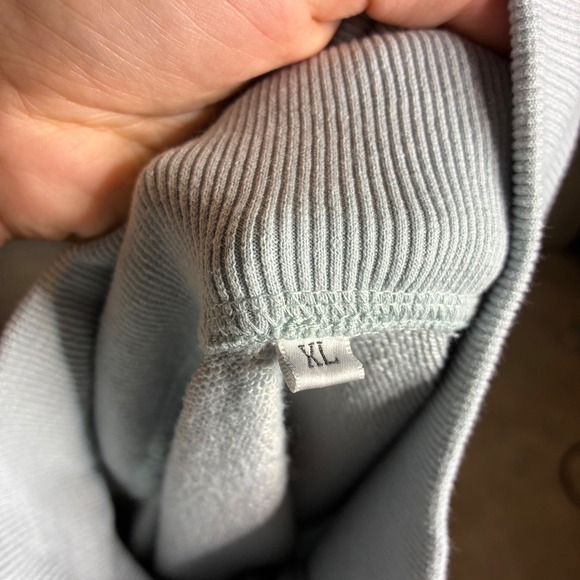 Womens Pullover Sweatshirt Mock Neck Button‎ Up Cozy Casual XL - Picture 4 of 4